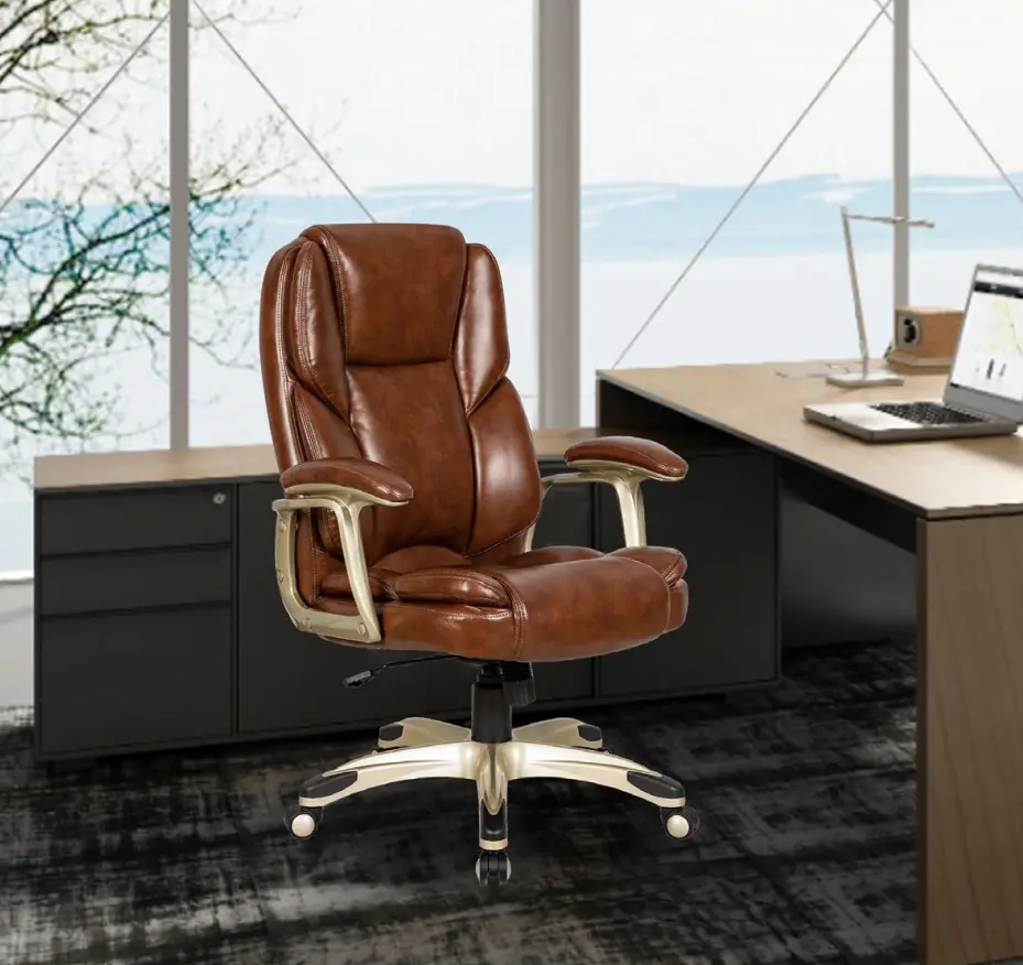 XC-40005 Modern Office Chair Brown Leather